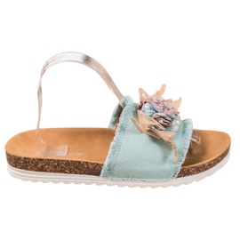 SHELOVET Modische Hausschuhe braun grün