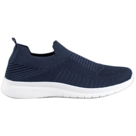 SHELOVET Slip-On Schuhe aus Textil navy blau
