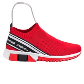 SHELOVET Textile Sportschuhe weiß schwarz rot
