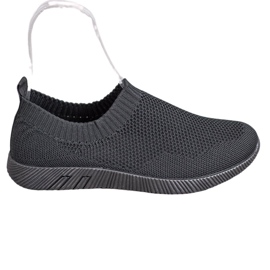 SHELOVET Bequeme durchbrochene Slipons schwarz