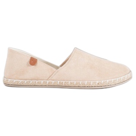 SHELOVET Beige Espadrilles zum Hineinschlüpfen