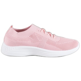 SHELOVET Rosa durchbrochene Schuhe