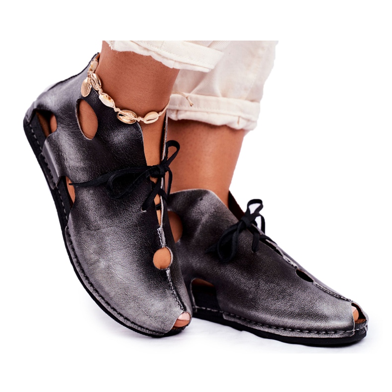 Damen Brogues Maciejka Popiel 03426-03 grau