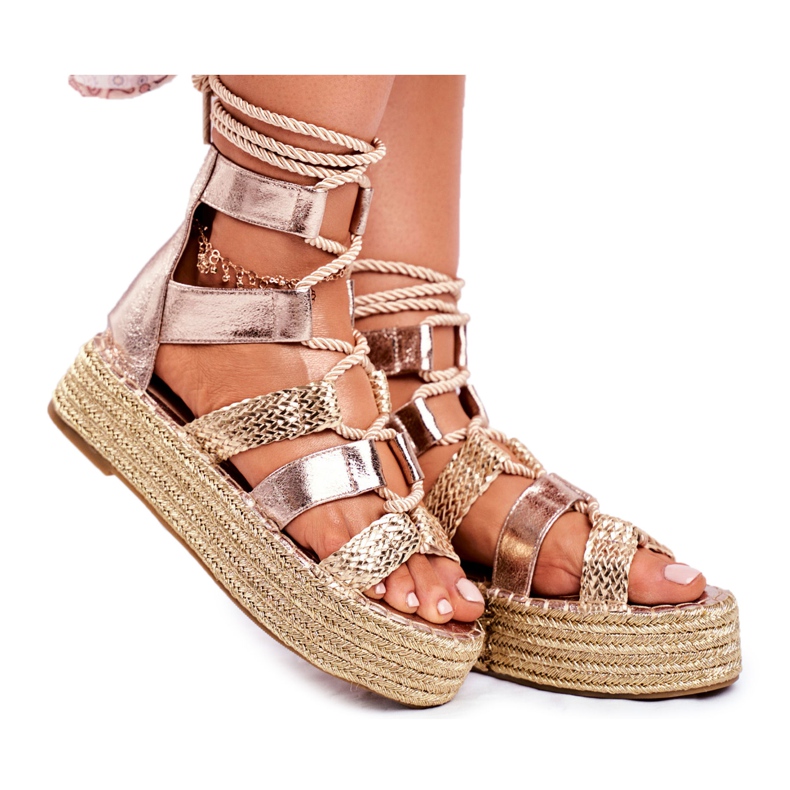 PS1 Damen Sandalen auf der Espadrilles Golden Eromica Platform