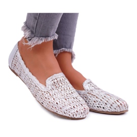 Damen Ballerinas Lu Boo geflochten Silber 4Ever grau