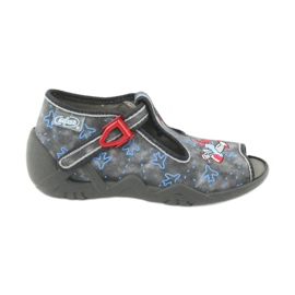Befado Kinderschuhe 217P099 rot blau grau