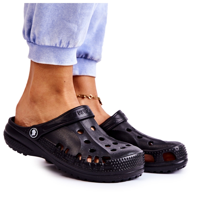 Flameshoes Damenhausschuhe Black Light Eva schwarz