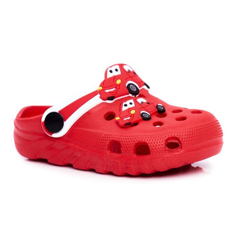 PB2 Kinderhausschuhe Schaumstoff Crocs Red Cars Bruno rot
