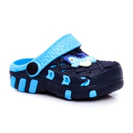 Kinderhausschuhe Schaumstoff Crocs Black Seahorse Casper schwarz blau