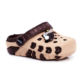 Kinder Brown Foam Crocs Brown Plane Donald braun