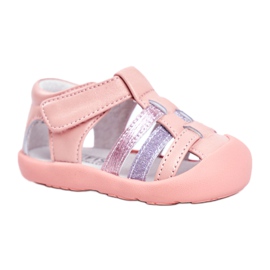 Apawwa Kindersandalen mit Klettverschluss Glitzer Pink Ontario rosa grau