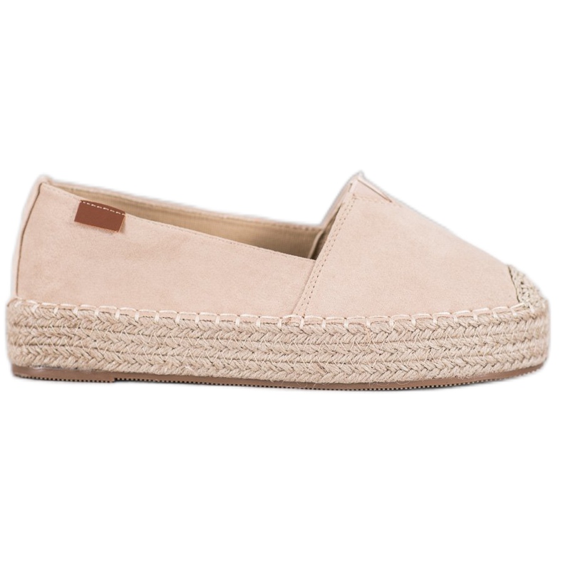SHELOVET Beige Espadrilles mit Wildleder
