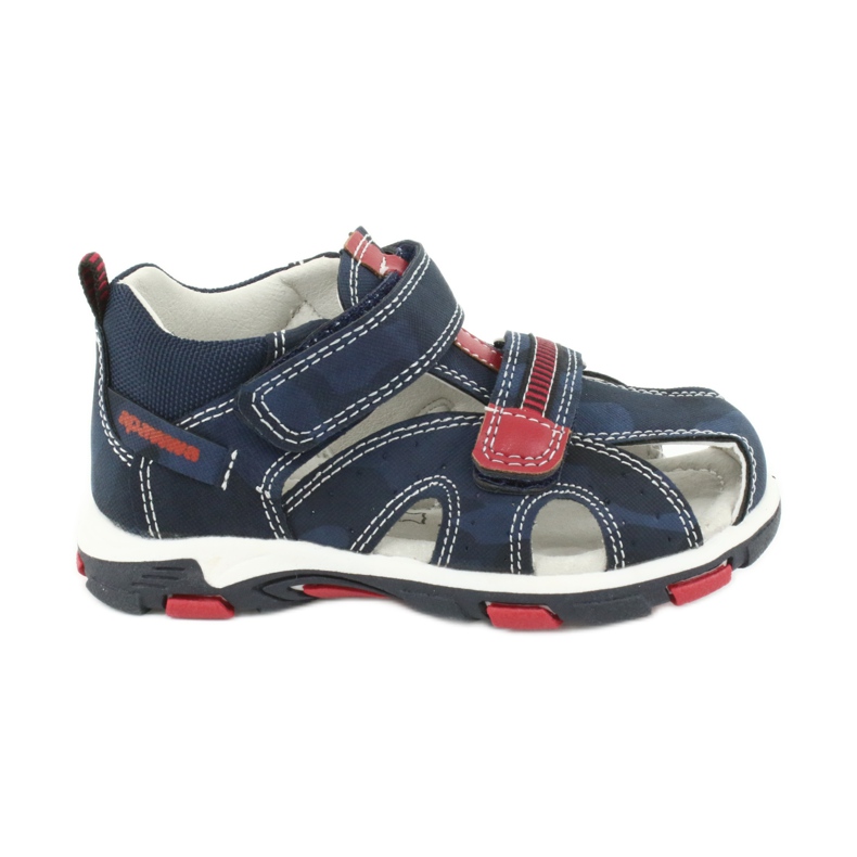 Apawwa Kindersandalen mit Klettverschluss Navy Goreno rot navy blau