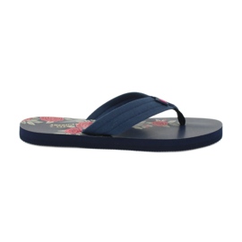 American Club Amerikanische Damen-Schaum-Flip-Flops JP04 rot navy blau