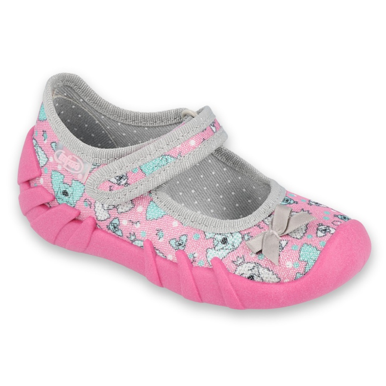Befado Kinderschuhe 109P201 rosa grau mehrfarbig