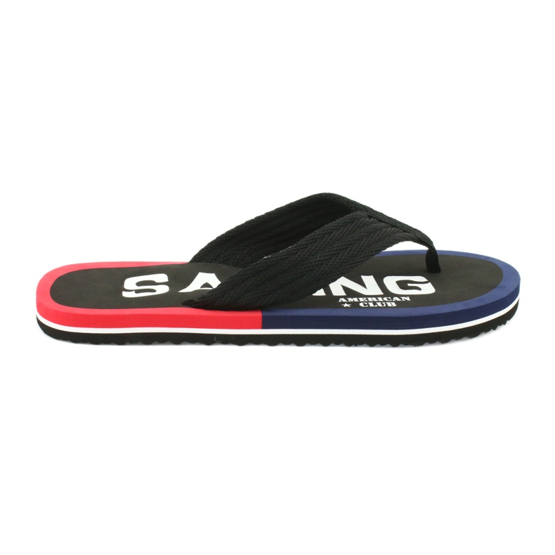 American Club Amerikanische JP02 Flip-Flops für Herren weiß schwarz rot navy blau