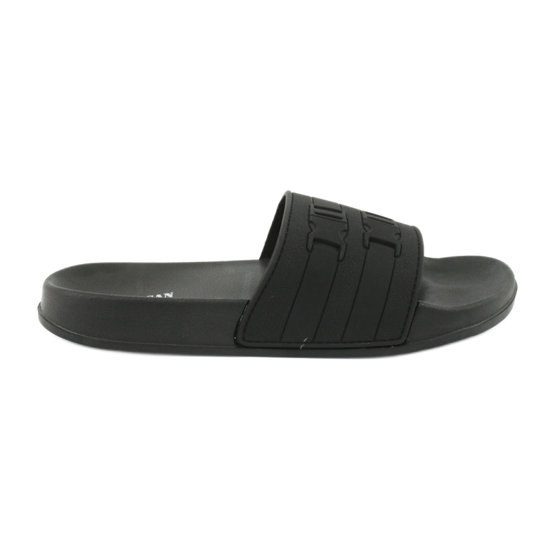 American Club American NH15 Herren-Slipper mit zwei Streifen schwarz