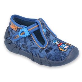 Befado Kinderschuhe 110P383 marineblau blau orange