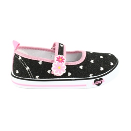American Club Turnschuhe Ballerina Schuhe Klettverschluss TEN14 schwarz pink grau