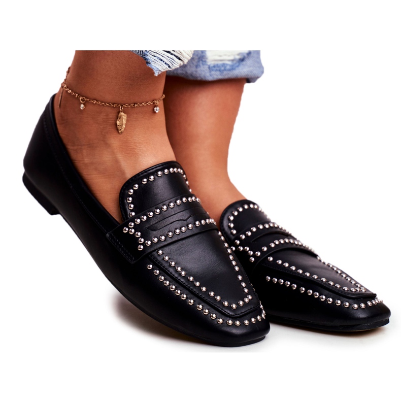 LU BOO Damen Slipper Lordsy Black Jets Harriet schwarz