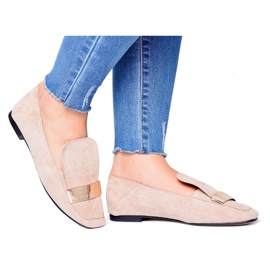 Damen Slipper Mit Teller Golden Lords Beige Lu Boo Harlem