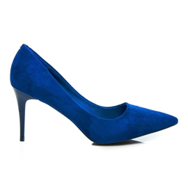 Comer Wildleder High Heels blau