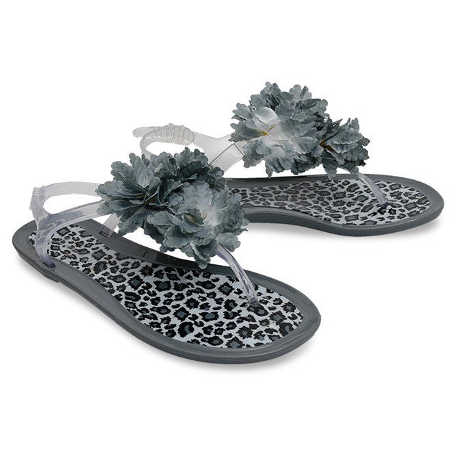 Meliski Sandalen mit Blume 555 Grau