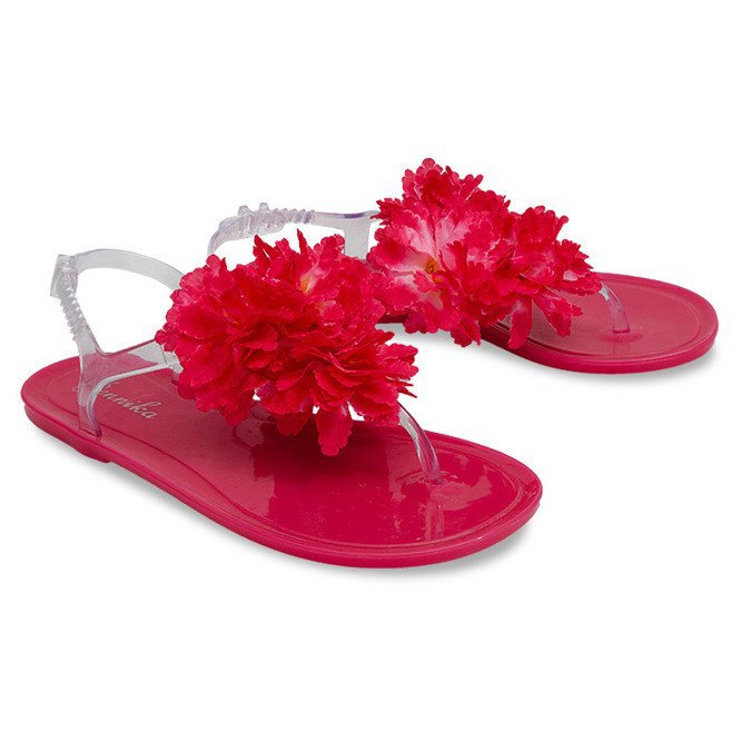 Meliski Sandalen mit Blume 555 Pink rosa