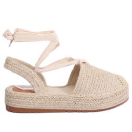 Beige Espadrilles-Sandalen für Damen TU139P Beige