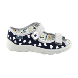 Befado Kinderschuhe 969X148 marineblau grau