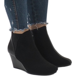 Elegante Stiefel mit Keilabsatz 1455 Schwarz