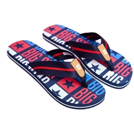 Herren Hausschuhe Flip-Flops Big Star Marineblau FF274A484