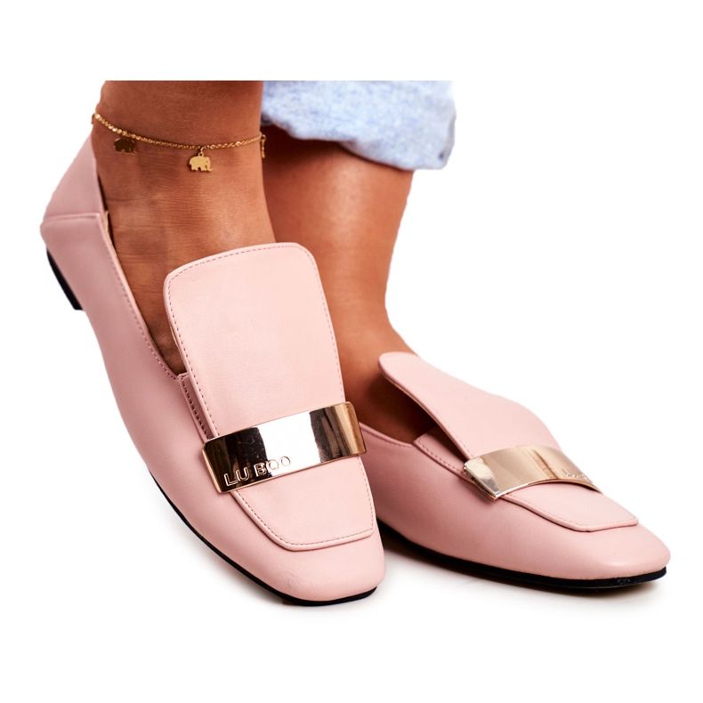 Lu Boo Damen Lords Pink Gold Abzeichen Harlem rosa