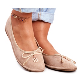 Damen Ballerinas Lu Boo Wildleder Beige Layla