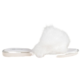 Bona Stilvolle Hausschuhe mit Fell weiß