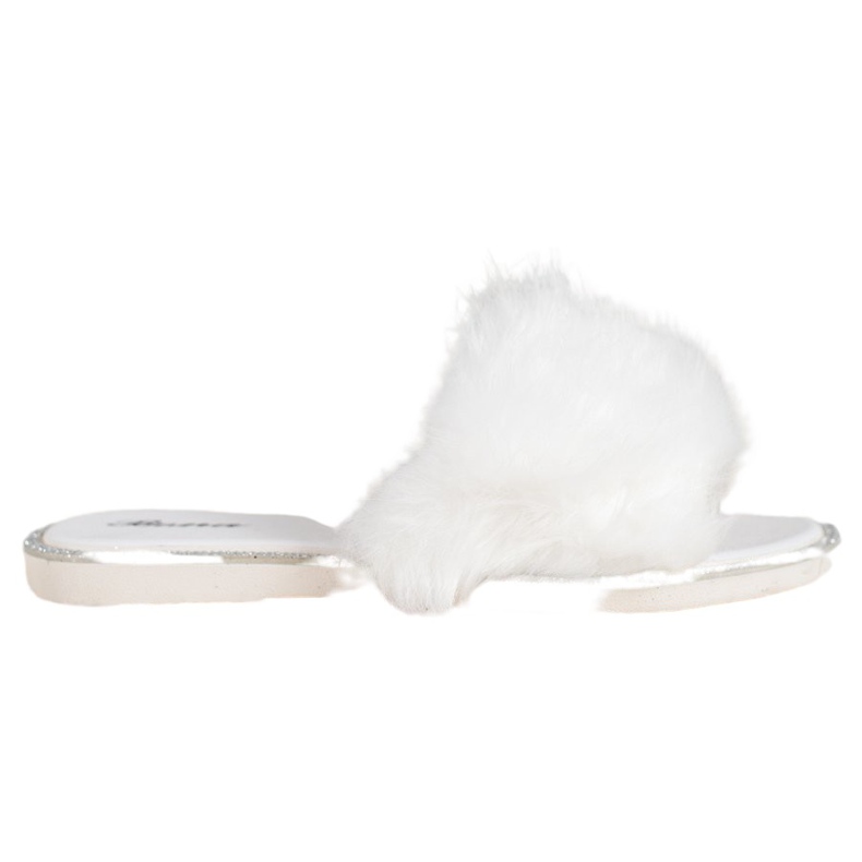 Bona Stilvolle Hausschuhe mit Fell weiß