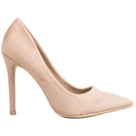 Small Swan Wildleder-Pumps an einer Nadel braun