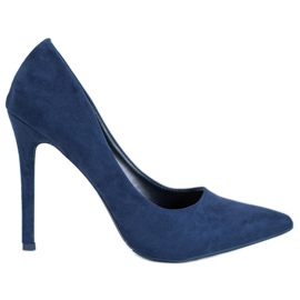 Small Swan Wildleder-Pumps an einer Nadel blau