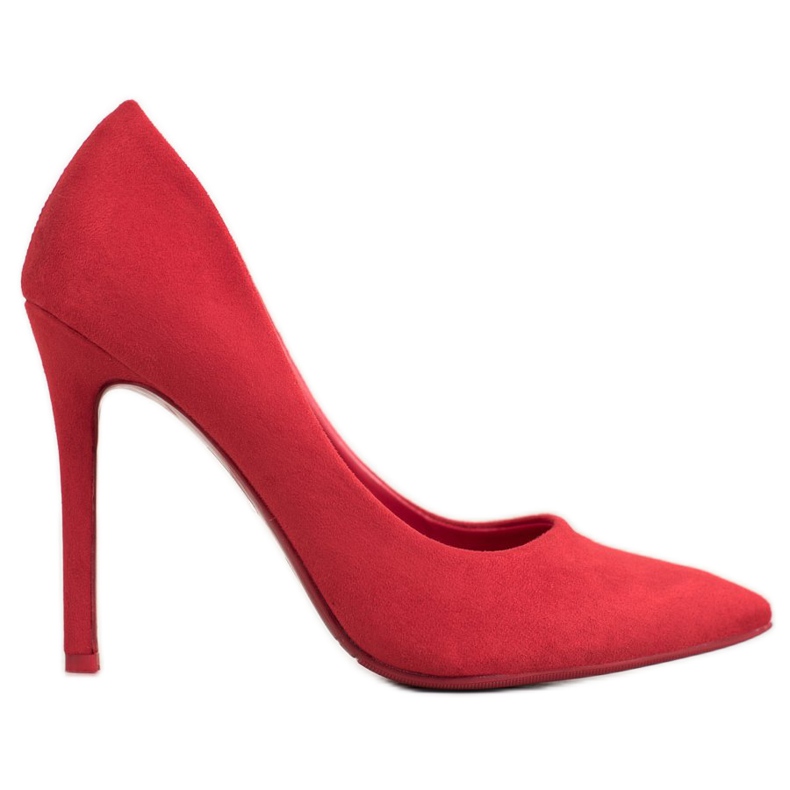 Small Swan Wildleder-Pumps an einer Nadel rot