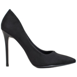 Small Swan Schwarze Wildleder-Heels