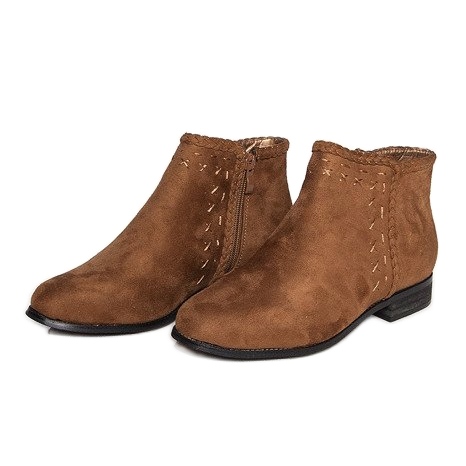 Wildleder Booties Chelsea Boots 100-602 Camel braun