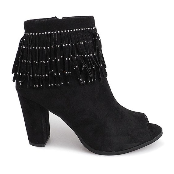 Offene Stiefel auf einem Pfosten F832 Schwarz