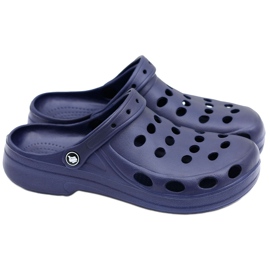 Flameshoes Herren Hausschuhe Sandalen Navy Blue Crocs marineblau