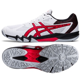 Asics Gel Blade 7 M 1071A029-101 Squashschuh weiß rot