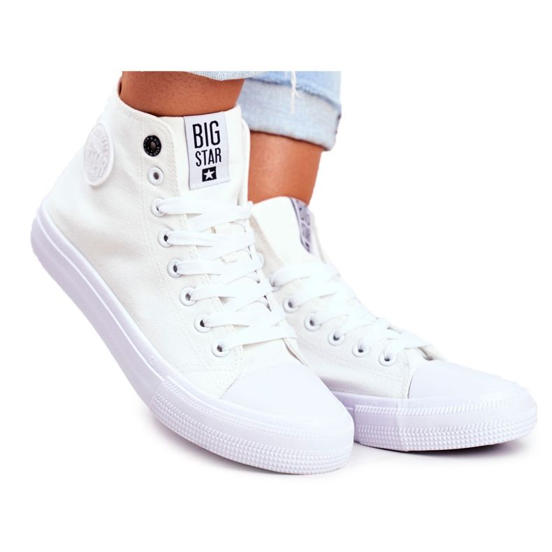 Hohe Sneakers für Damen Big Star Weiß FF274A171