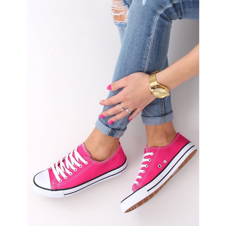 Klassische rosa Sneakers für Damen JD05P Rosa