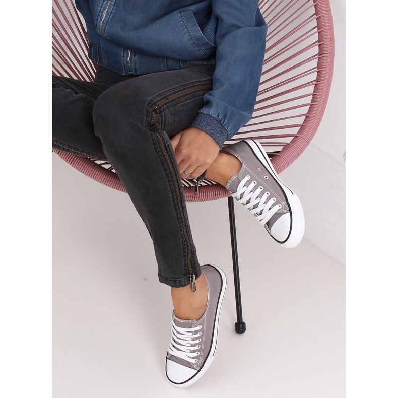 Graue klassische Damensneaker JD05P Grau