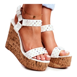 Damen Sandalen On Wedge Lu Boo White Gail weiß