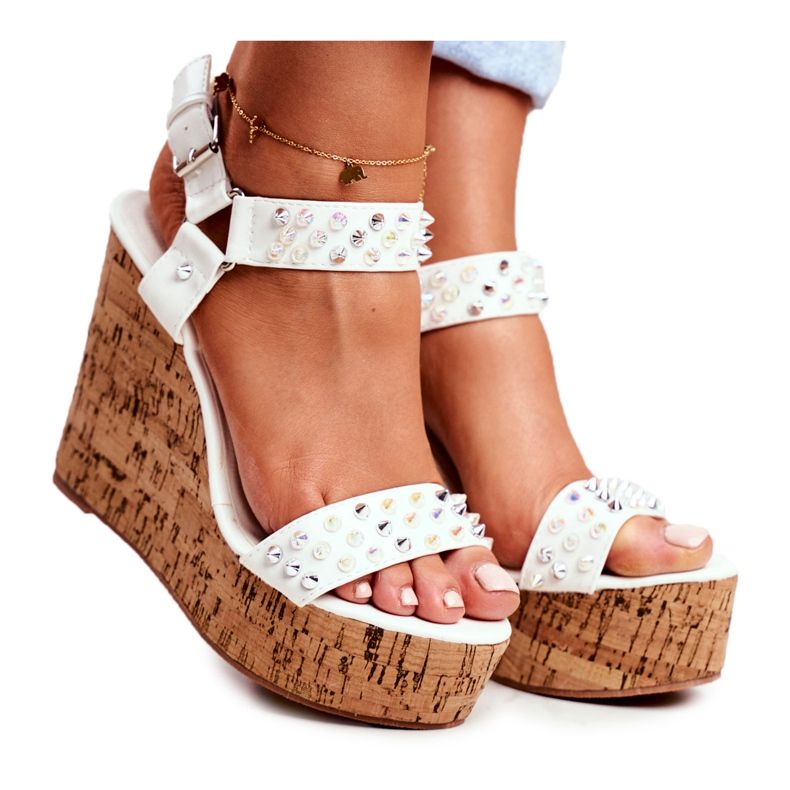 Damen Sandalen On Wedge Lu Boo White Gail weiß