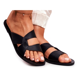 Klassische Hausschuhe für Damen Lu Boo Schwarz Mabella